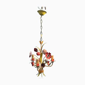 Vintage Tole Flower Chandelier, 1950s-JJC-1733992