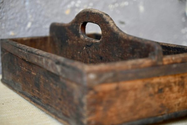 Vintage Tool Boxes in Wood and Metal, 1940s, Set of 2-AIU-2027203