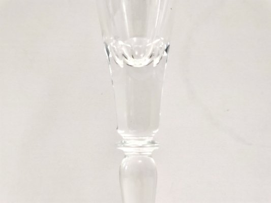 Vintage Transparent Crystal Flutes attributed to Baccarat, 1930s, Set of 2-JPQ-1820082