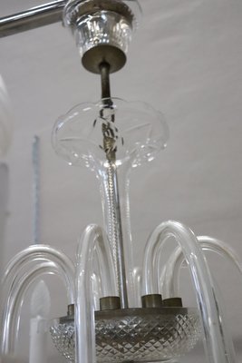 Vintage Transparent Murano Glass Chandelier, 1980s-DCO-1361322