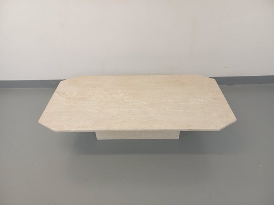 Vintage Travertine Coffee Table, 1980s-AHO-1805339