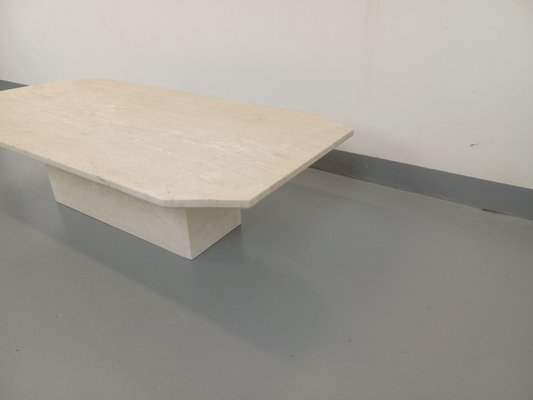 Vintage Travertine Coffee Table, 1980s-AHO-1805339