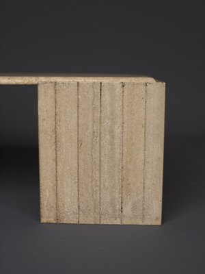 Vintage Travertine Coffee Table attributed to Roche Bobois, France, 1970s-MB-1447369