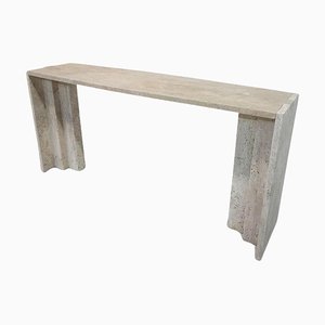 Vintage Travertine Console, Italy-FGA-1782272