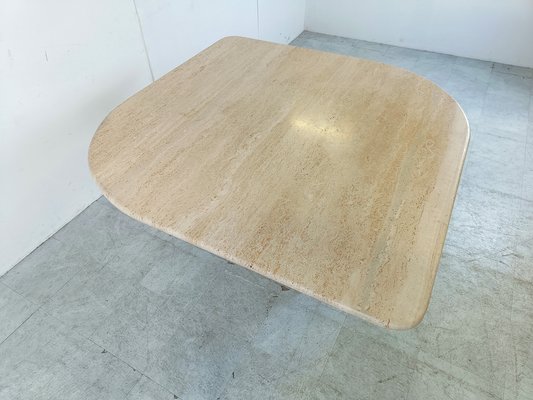 Vintage Travertine Dining Table, 1970s-IRH-1736738