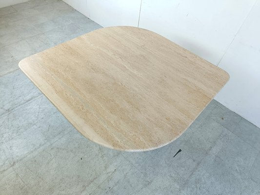 Vintage Travertine Dining Table, 1970s-IRH-1736738