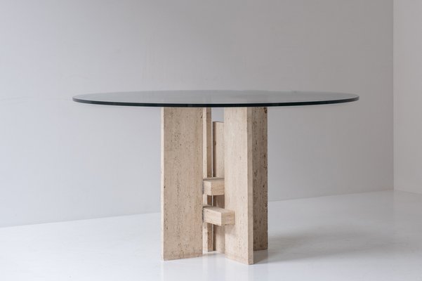 Vintage Travertine Table, 1970s-VWQ-1820055