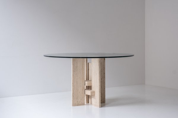 Vintage Travertine Table, 1970s-VWQ-1820055