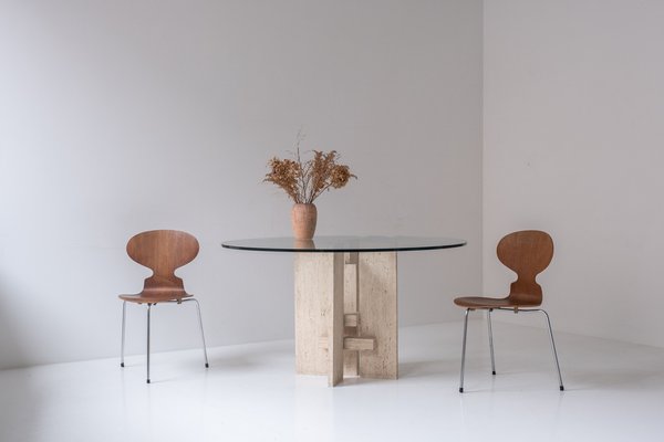 Vintage Travertine Table, 1970s-VWQ-1820055