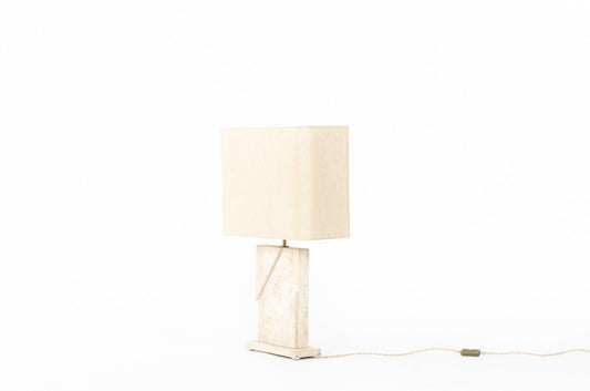 Vintage Travertine Table Lamp, 1970s