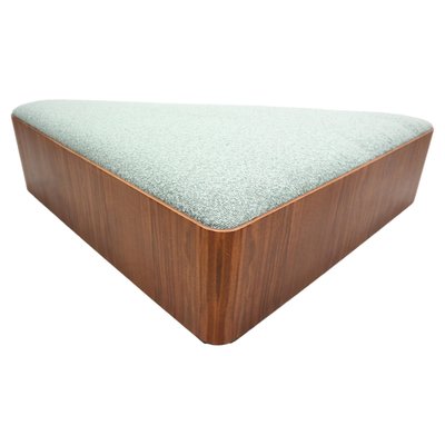 Vintage Triangular Plywood with Boucle-Fabric Sit Element / Ottoman, 1970s-DT-2026136