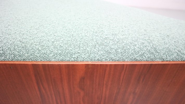 Vintage Triangular Plywood with Boucle-Fabric Sit Element / Ottoman, 1970s-DT-2026136