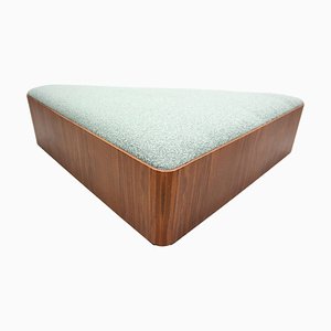 Vintage Triangular Plywood with Boucle-Fabric Sit Element / Ottoman, 1970s-DT-2026136