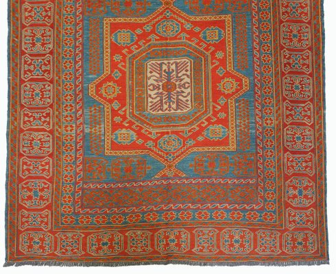 Vintage Tribal Nomadic Caucasian Sumakh Kilim Rug, 1950s-UZN-1393449