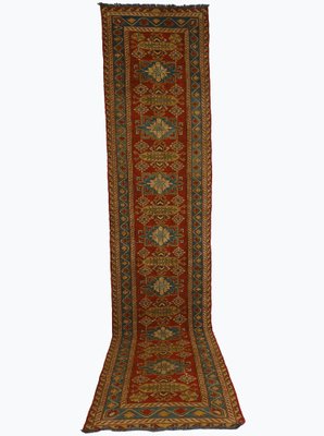 Vintage Tribal Nomadic Sumakh Kilim Runner Rug-UZN-1393447