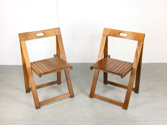 Vintage Trieste Folding Chairs by Aldo Jacober, Set of 2-HGJ-1251433