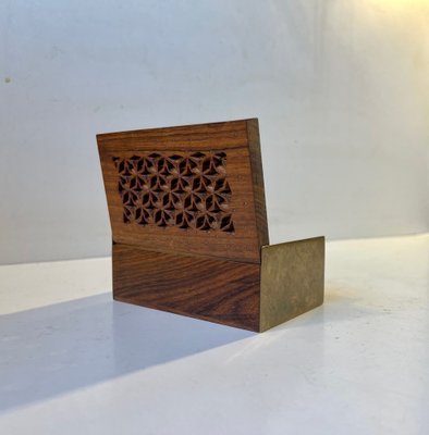 Vintage Trinket Jewelry Box in Rosewood and Brass, 1960s-LCR-1236021