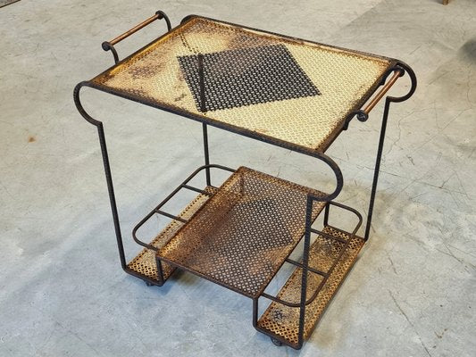 Vintage Trolley Design Drinks Cart Mathieu Mategot Style, 1950s-IFQ-2028214