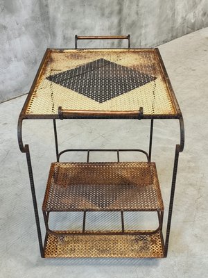 Vintage Trolley Design Drinks Cart Mathieu Mategot Style, 1950s-IFQ-2028214