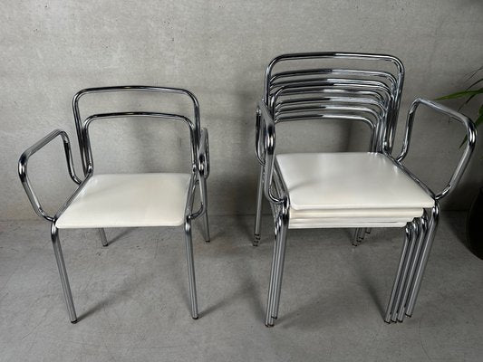 Vintage Tubular Frame Chairs from Meurop, Set of 5-VUD-2034537