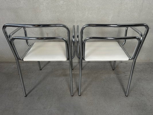 Vintage Tubular Frame Chairs from Meurop, Set of 5-VUD-2034537