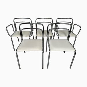 Vintage Tubular Frame Chairs from Meurop, Set of 5-VUD-2034537