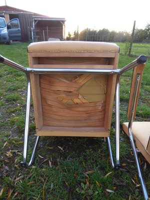 Vintage Tubular Steel Armchairs, 1950s, Set of 2-AWL-1450194