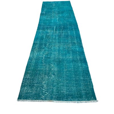 Vintage Turkish Blue Wool Distressed Rug-AIV-1332964