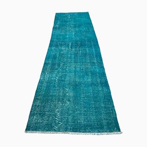 Vintage Turkish Blue Wool Distressed Rug-AIV-1332964