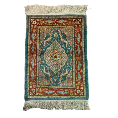 Vintage Turkish Hereke Silk Country Home Rug, 1960s-AIV-1743040