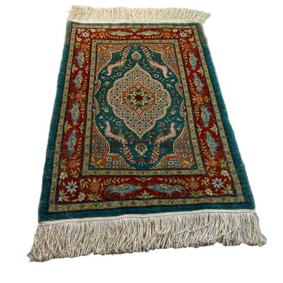 Vintage Turkish Hereke Silk Country Home Rug, 1960s-AIV-1743040