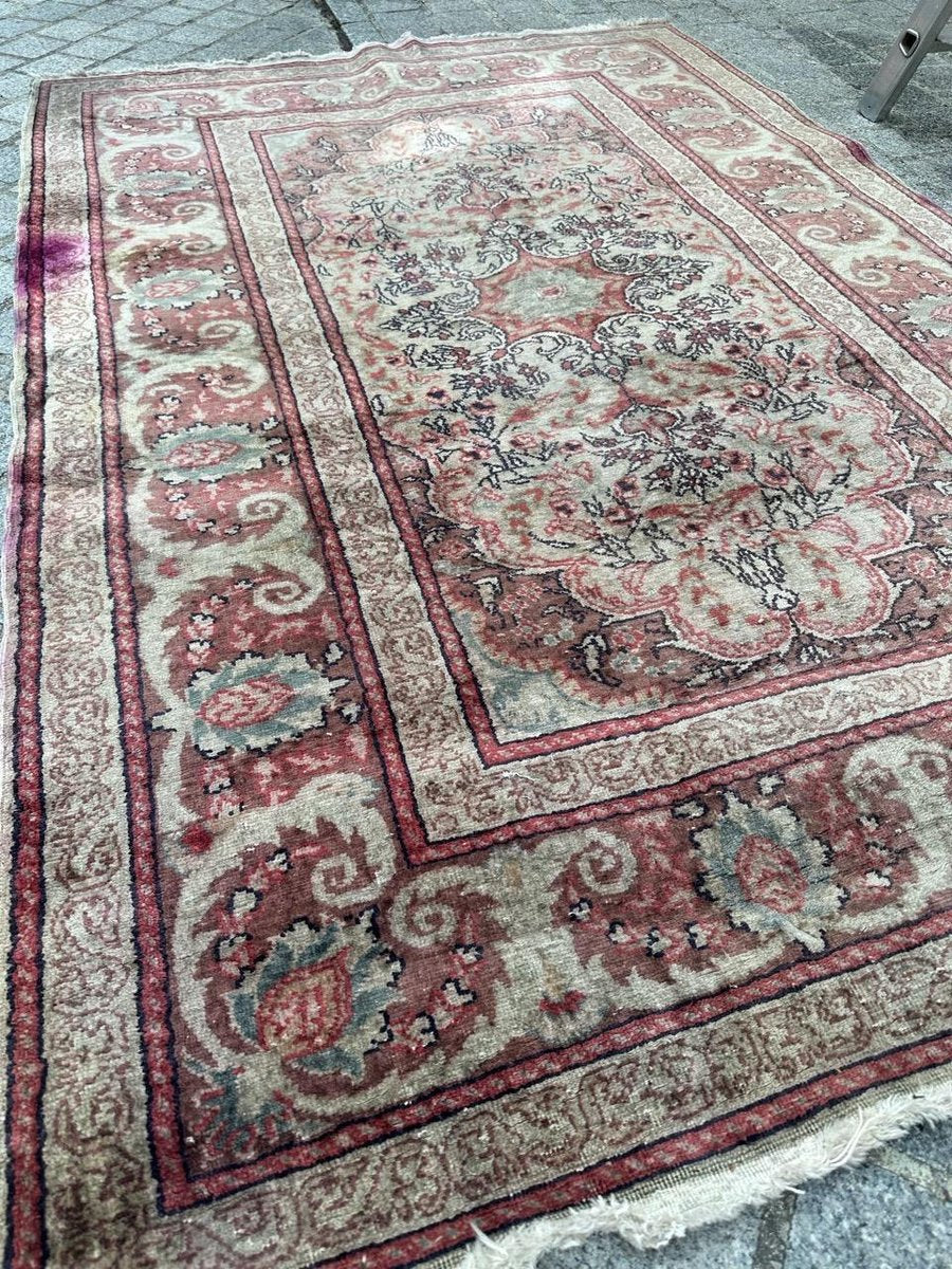 Vintage Turkish Kayseri Rug in Silk, 1960s