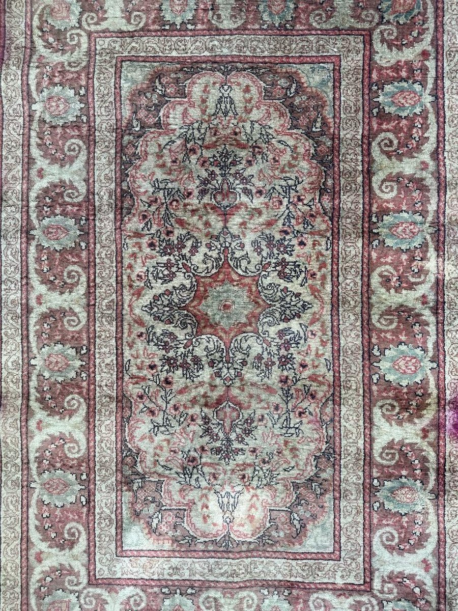 Vintage Turkish Kayseri Rug in Silk, 1960s