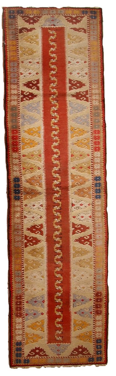 Vintage Turkish Melas Runner, 1950s