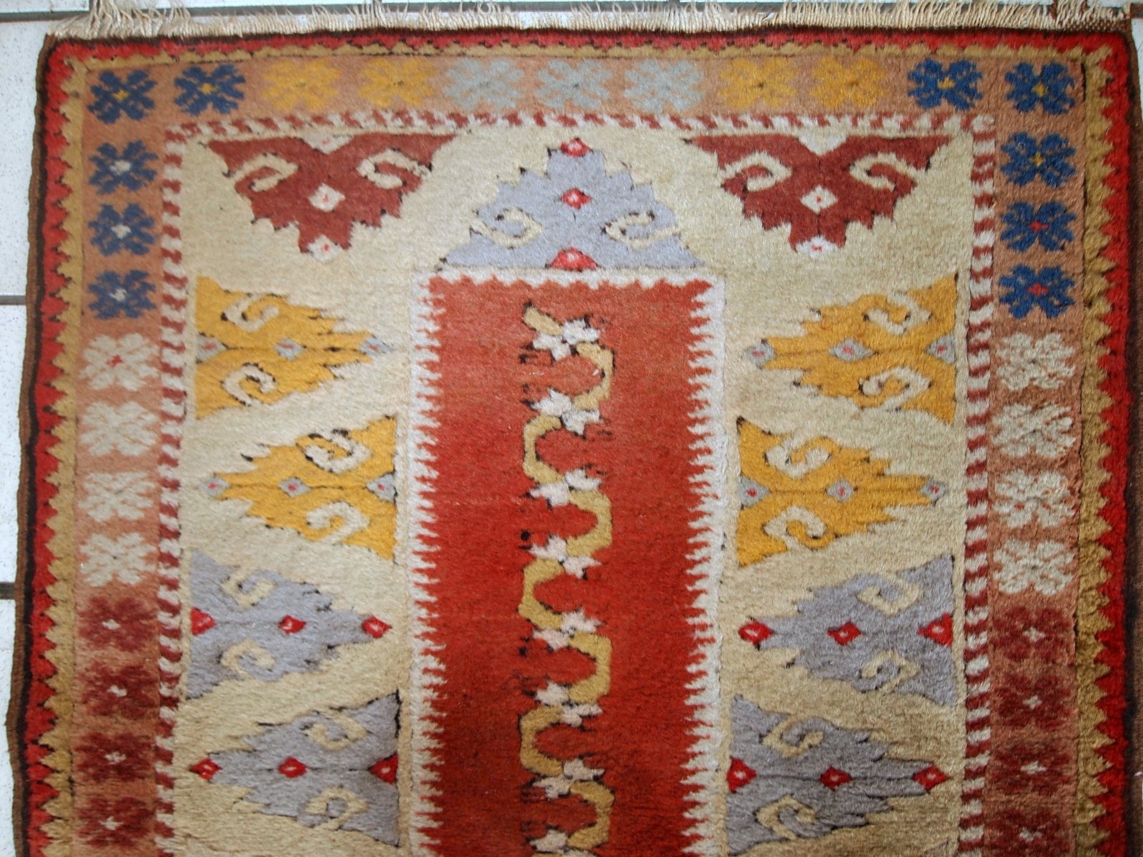 Vintage Turkish Melas Runner, 1950s