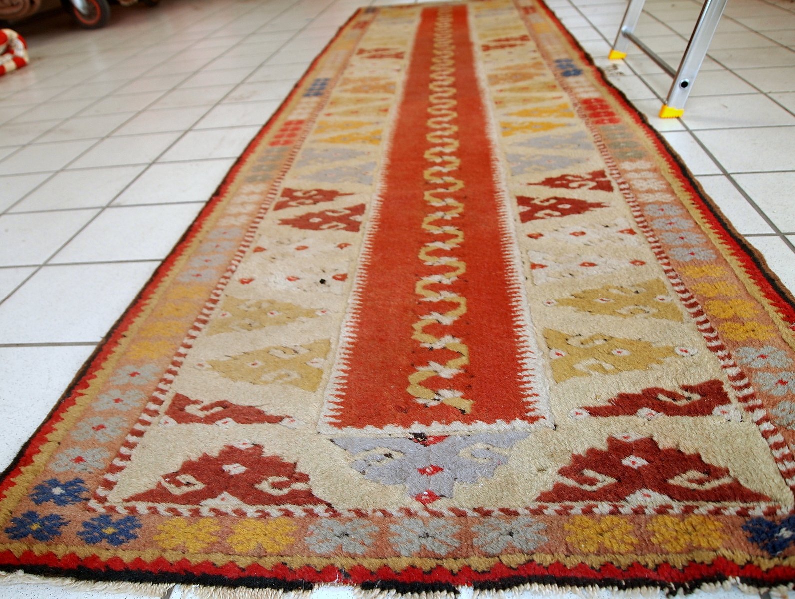 Vintage Turkish Melas Runner, 1950s