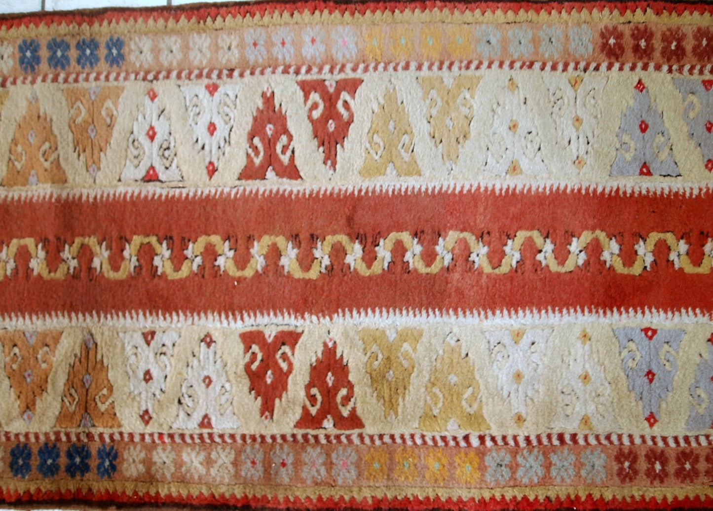 Vintage Turkish Melas Runner, 1950s