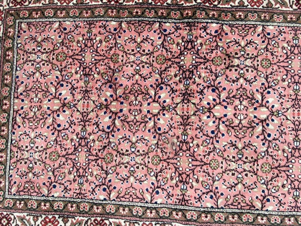 Vintage Turkish Pink Kayseri Rug, 1970s