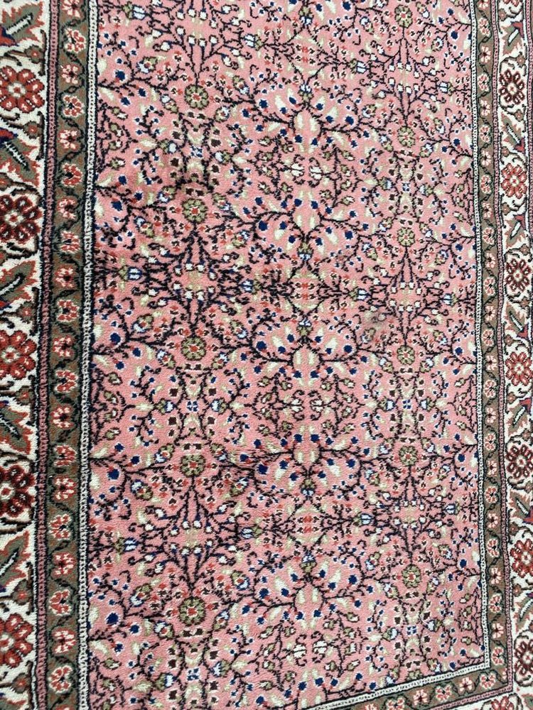 Vintage Turkish Pink Kayseri Rug, 1970s