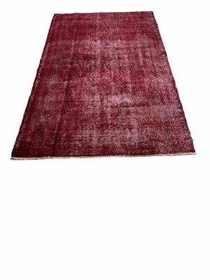 Vintage Turkish Red Wool Rug-AIV-960356