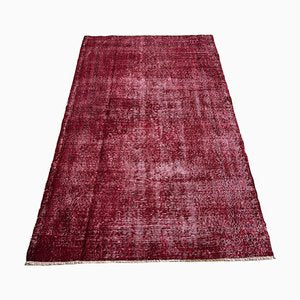 Vintage Turkish Red Wool Rug-AIV-960356