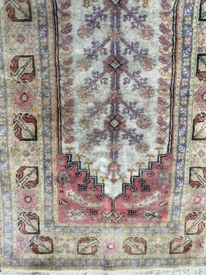 Vintage Turkish Silk & Cotton Kayseri Rug