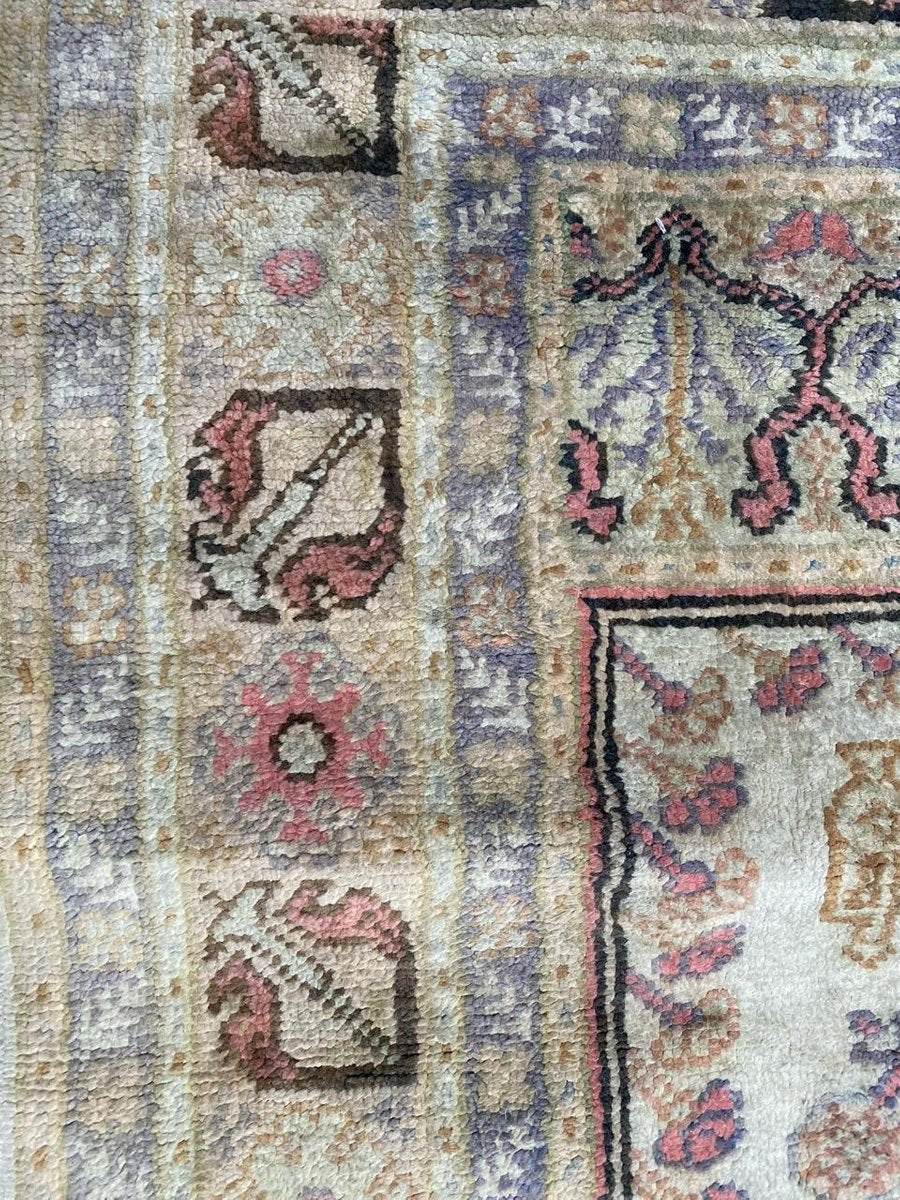 Vintage Turkish Silk & Cotton Kayseri Rug