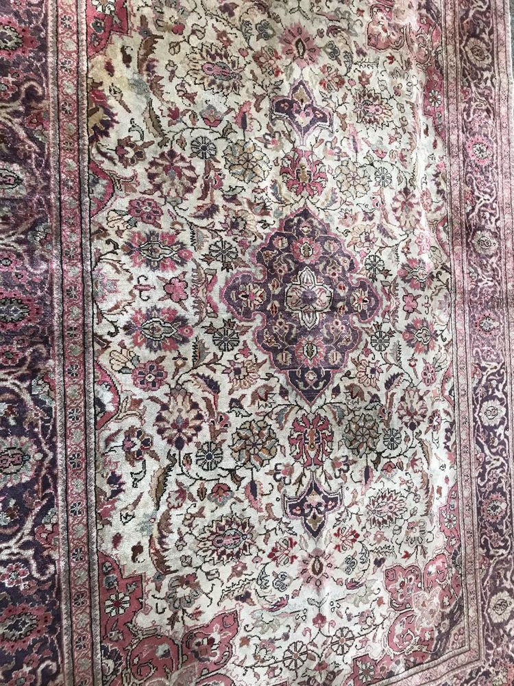 Vintage Turkish Silk Kayseri Rug