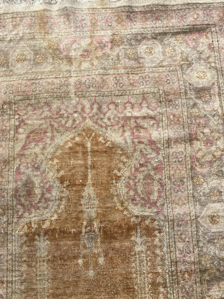 Vintage Turkish Silk Kayseri Rug