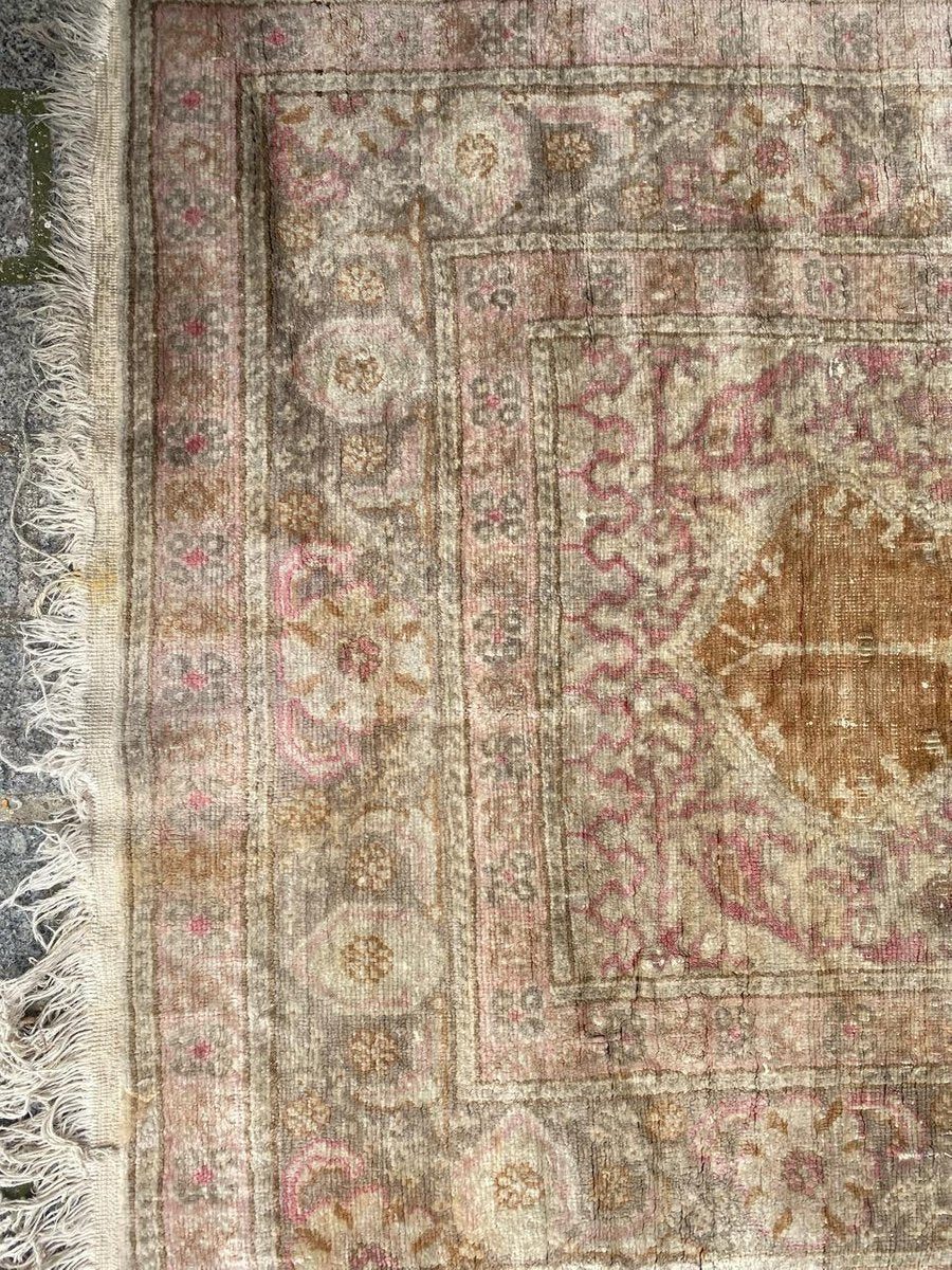 Vintage Turkish Silk Kayseri Rug