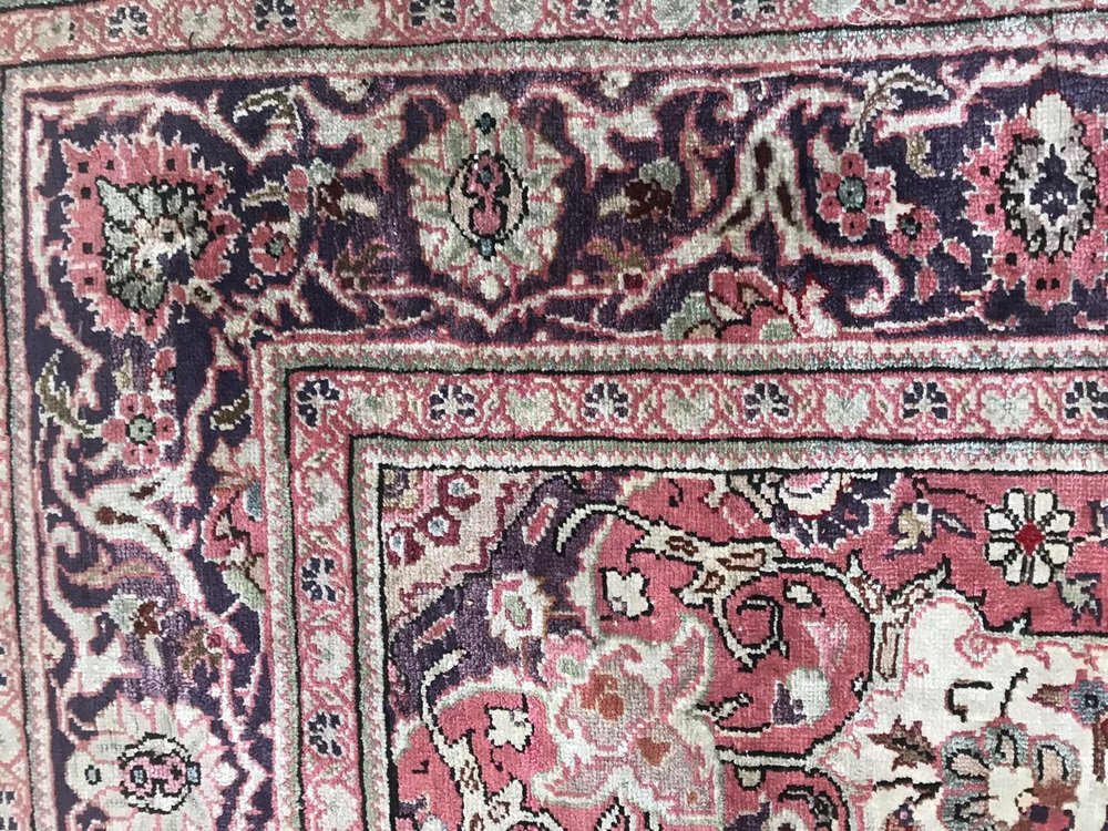 Vintage Turkish Silk Kayseri Rug