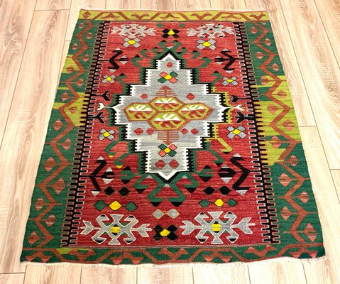 Vintage Turkish Traditional Wool Kilim Rug-AIV-1341081