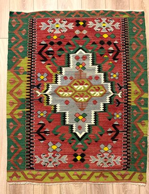 Vintage Turkish Traditional Wool Kilim Rug-AIV-1341081