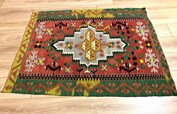 Vintage Turkish Traditional Wool Kilim Rug-AIV-1341081